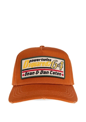 DSQUARED2 logo-patch baseball cap - Orange