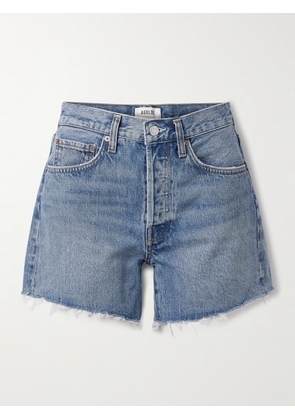 AGOLDE - Parker Long Distressed Denim Shorts - Blue - 23,24,25,26,27,28,29,30,31,32