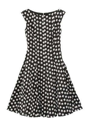 Talbot Runhof geometric-print dress - Black