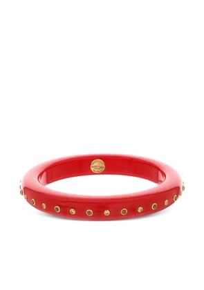 Mark Davis 18K yellow gold Citrine Bakelite bangle - Red