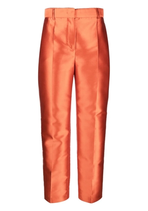 Alberta Ferretti satin straight-leg trousers - Orange