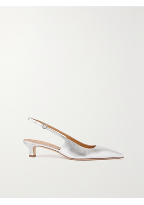 Aeyde - Catrina Metallic Leather Slingback Pumps - Silver - IT35,IT35.5,IT36,IT36.5,IT37,IT37.5,IT38,IT38.5,IT39,IT39.5,IT40,IT40.5,IT41,IT41.5,IT42