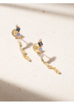 Suzanne Kalan - 18-karat Gold, Sapphire And Diamond Earrings - One size