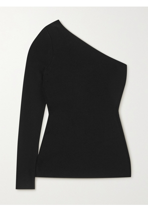 Victoria Beckham - One-shoulder Stretch-knit Top - Black - 0,4,6,16,18,8,10,12,14