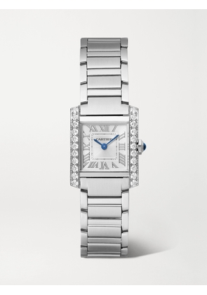 Cartier - Tank Française 25mm Small Stainless Steel Diamond Watch - White - One size