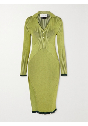 AZ FACTORY - + Ester Manas Ribbed-knit Dress - Yellow - small,medium,large,x large,xx large
