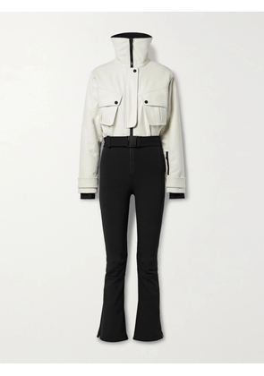 Cordova - The Telluride Belted Two-tone Wool-blend And Twill Ski Suit - Ivory - x small,small,medium,large