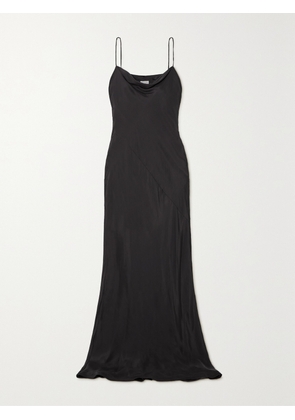 Dries Van Noten - Deryl Draped Silk-habotai Maxi Dress - Black - FR 34,FR 36,FR 38,FR 40,FR 42,FR 44