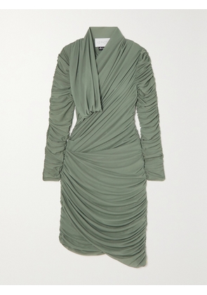 AZ FACTORY - + Ester Manas Draped Stretch-tulle Mini Dress - Green - FR 36,FR 38,FR 40,FR 42,FR 44