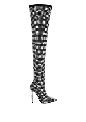 Philipp Plein rhinestone-embellished boots - Black