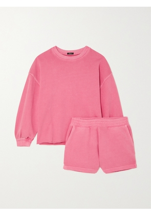 RAILS - Loopback Cotton-jersey Sweatshirt And Shorts Set - Pink - xx small,x small,small,medium,large,xx large