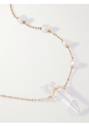 JIA JIA - Gold Pearl And Quartz Necklace - One size