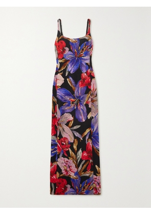 Dries Van Noten - Floral-print Crepe Maxi Dress - Black - FR 34,FR 36,FR 38,FR 40,FR 42