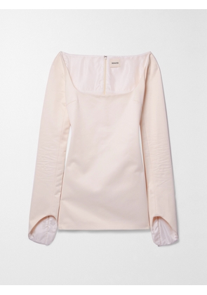 KHAITE - Tate Cotton-blend Duchesse-satin Mini Dress - Off-white - US0,US2,US4,US6,US8,US10