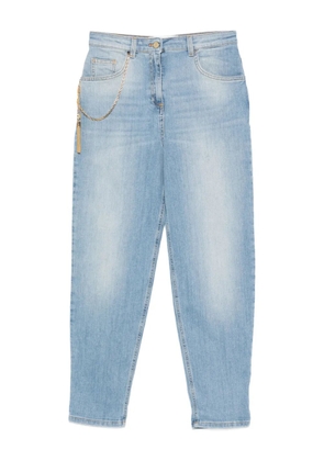 Elisabetta Franchi chain tassel trousers - Blue