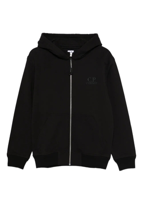 C.P. Company logo-embroidered hoodie - Black