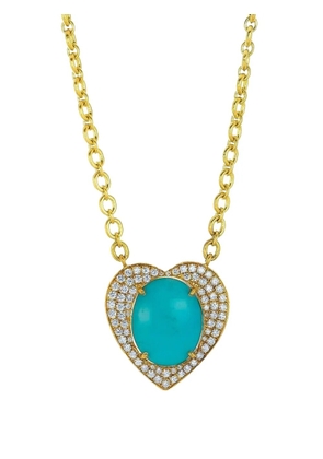 Irene Neuwirth 18kt yellow gold turquoise and diamond necklace