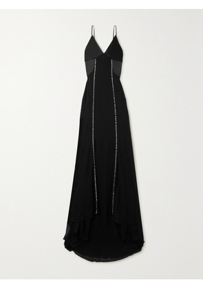Givenchy - Embellished Silk-satin, Silk-chiffon And Silk-lace Gown - Black - FR 36,FR 38,FR 40