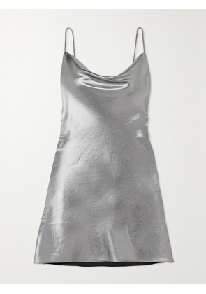 ROTATE BIRGER CHRISTENSEN - Sidney Metallic Stretch-satin Mini Dress - Silver - DK32,DK34,DK36,DK38,DK40,DK42,DK44