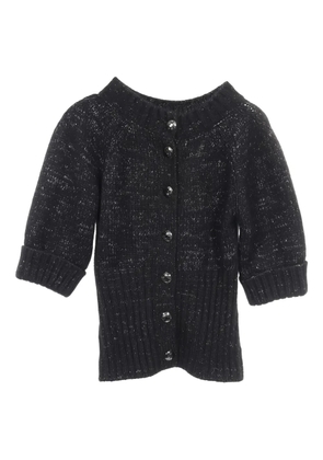 CHANEL Pre-Owned 1986-1988 button knit top - Black