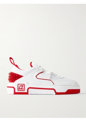 Christian Louboutin - Astroloubi Stud-embellished Leather And Mesh Sneakers - White - IT35,IT36,IT36.5,IT37,IT37.5,IT38,IT38.5,IT39,IT39.5,IT40,IT41,IT41.5,IT42