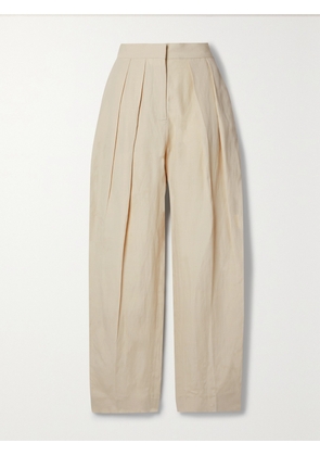 Stella McCartney - Pleated Crepe Straight-leg Pants - Cream - IT34,IT36,IT38,IT40,IT42,IT44,IT46,IT48,IT50