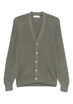 Brunello Cucinelli ribbed button cardigan - Green