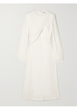 Stella McCartney - Belted Draped Crepe Midi Dress - White - IT34,IT36,IT38,IT40,IT42,IT44,IT46,IT48,IT50
