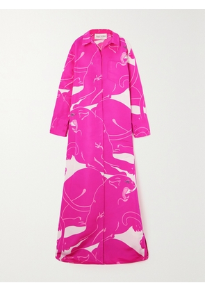 Valentino Garavani - Oversized Embellished Printed Silk-faille Gown - Pink - IT36,IT38,IT40,IT42,IT44,IT46,IT48