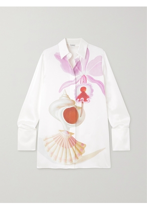 LOEWE - Maruja Mallo Printed Silk-satin Shirt - White - FR 32,FR 34,FR 36,FR 38,FR 40,FR 42,FR 44