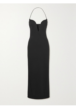 Givenchy - Grain De Poudre Stretch Wool-blend Halterneck Midi Dress - Black - FR 34,FR 36,FR 38,FR 40,FR 42