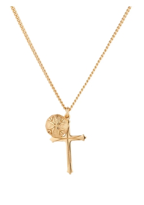 Emanuele Bicocchi Scudo logo cross necklace - Gold