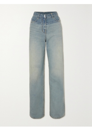 Givenchy - Distressed Two-tone Straight-leg Jeans - Blue - 24,25,26,27,28,29,30,31