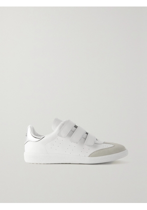 MARANT ÉTOILE - Beth Suede-trimmed Leather Sneakers - White - FR35,FR36,FR37,FR38,FR39,FR40,FR41