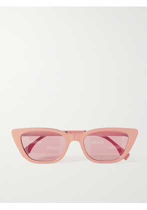 Fendi Eyewear - Baguette Cat-eye Acetate Sunglasses - Pink - One size