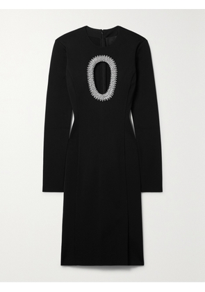 Givenchy - Cutout Embellished Stretch-knit Dress - Black - x small,small,medium,large,x large