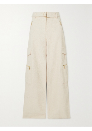 Zimmermann - Wonderland Belted Cotton-blend Cargo Pants - Cream - 00,1,2,3,4