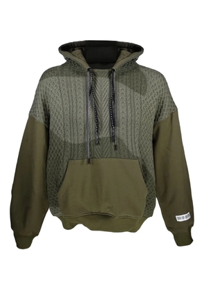 Mostly Heard Rarely Seen cable-knit hoodie - Green