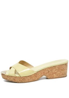Jimmy Choo Pre-Owned 50mm Prima wedge sandals - Green