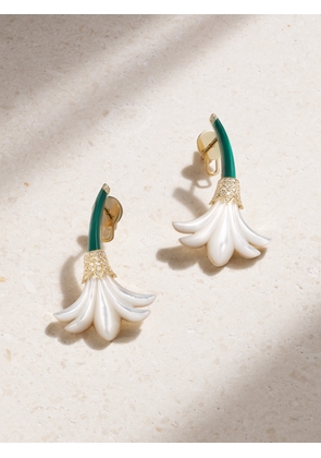 L’Atelier Nawbar - Big Flower 18-karat Gold Multi-stone Earrings - One size