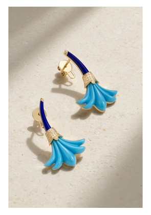 L’Atelier Nawbar - Big Flower 18-karat Gold Multi-stone Earrings - One size