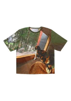 Bless Nº80 Holidaydouce printed T-shirt - Green