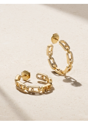 Messika - Small Move Link 18-karat Gold Diamond Hoop Earrings - One size
