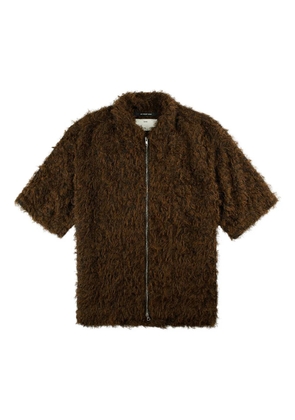 Song For The Mute zip-up box shirt - Brown