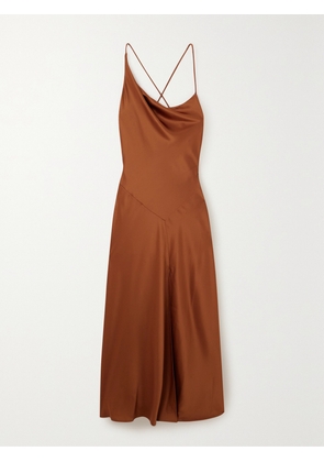 Polo Ralph Lauren - Open-back Draped Satin Gown - Metallic - US0,US2,US4,US6,US8,US10,US12