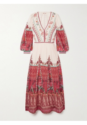 Emporio Sirenuse - + Net Sustain Adelaide Printed Cotton-voile Maxi Dress - Red - IT38,IT40,IT42,IT44,IT46,IT48,IT50