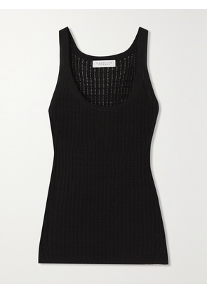 Gabriela Hearst - Nevin Pointelle-knit Cashmere And Silk-blend Tank - Black - x small,small,medium,large,x large