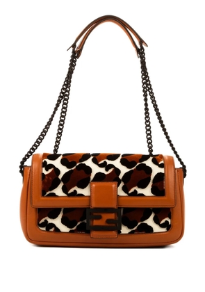 Fendi Pre-Owned Baguette Leopard shoulder bag - Brown