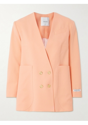 Patou - Double-breasted Wool-blend Twill Blazer - Orange - FR 34,FR 36,FR 38,FR 40,FR 42,FR 44
