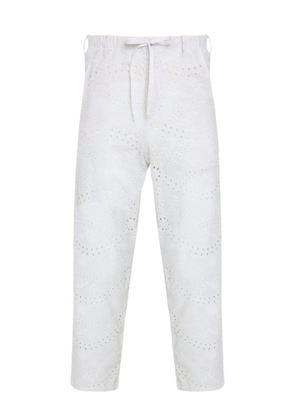 Amir Slama broderie-anglaise drawstring trousers - White